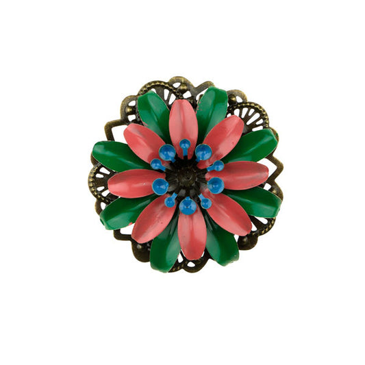 Haarbloem Urban Hippies roze groen
