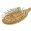 Houten haarborstel metalen pinnen