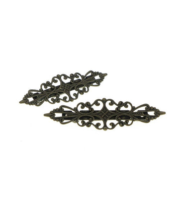 Haarclip bronskleurig 2 stuks