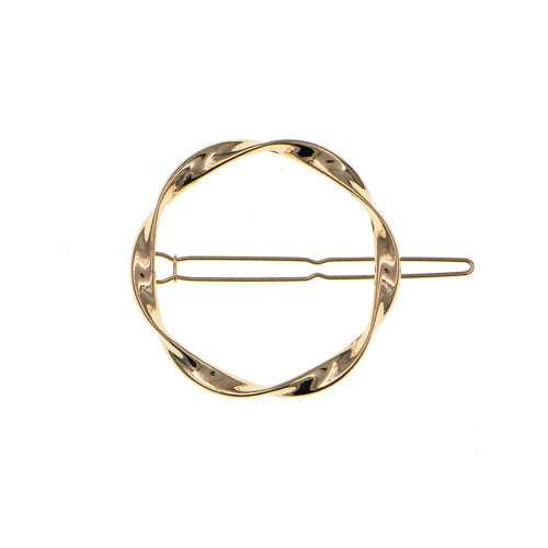 Haarclip goudkleurig krans