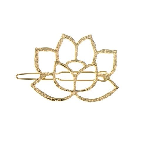 Haarclip goudkleurig lotus
