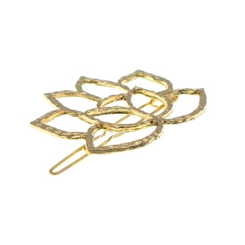 Haarclip goudkleurig lotus