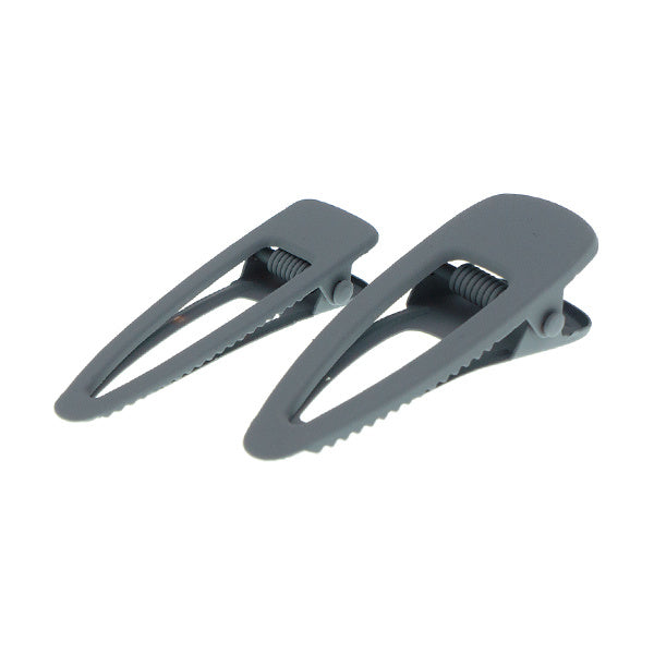 Haarclip grijs mat 2 stuks