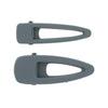 Haarclip grijs mat 2 stuks