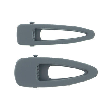 Haarclip grijs mat 2 stuks