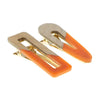 Haarclip hout oranje 2 stuks