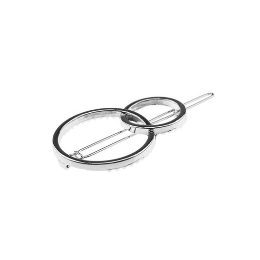 Haarclip luxe cirkels zilverkleurig