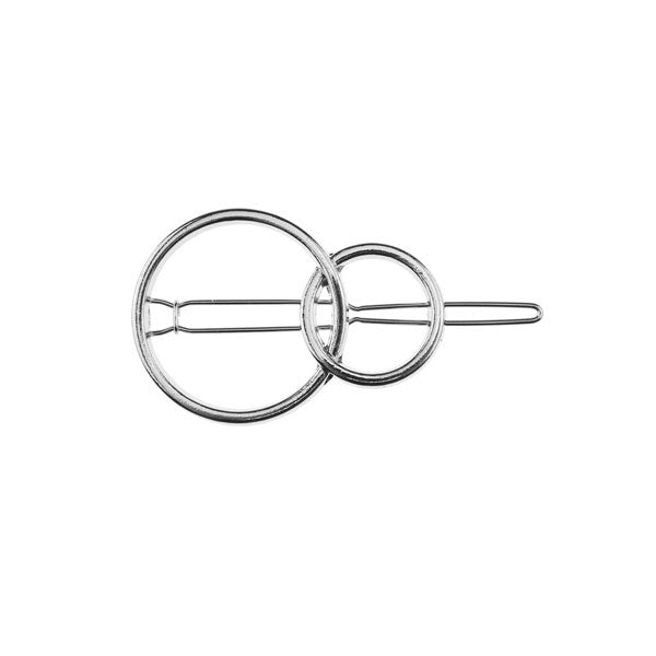 Haarclip luxe cirkels zilverkleurig