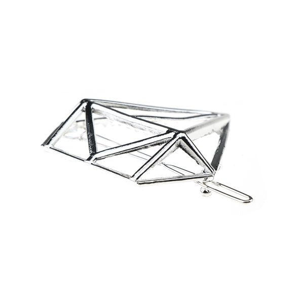Haarclip luxe zilverkleurig diamant