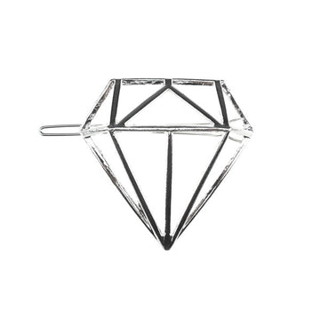 Haarclip luxe zilverkleurig diamant