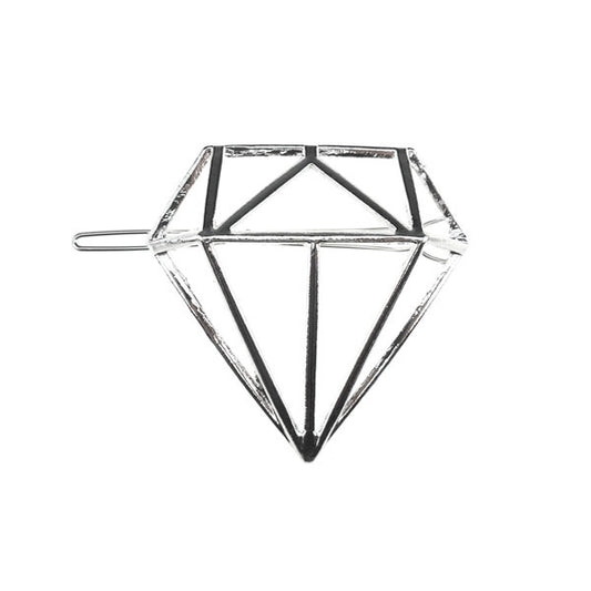 Haarclip luxe zilverkleurig diamant