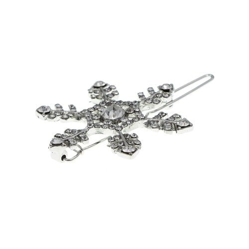 Haarclip luxe zilverkleurig ijsster