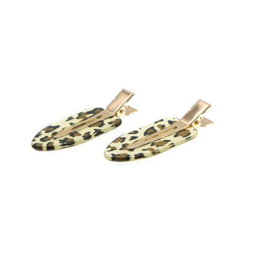 Haarclip no bend panterprint 2 stuks