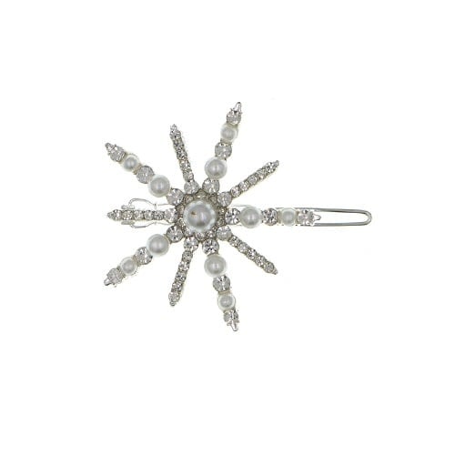 Haarclip zilverkleurig firework