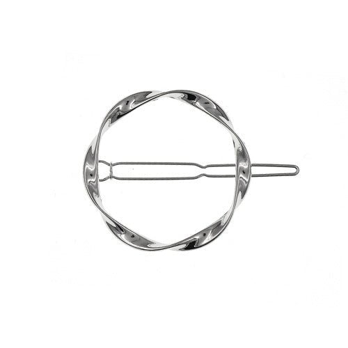 Haarclip zilverkleurig krans