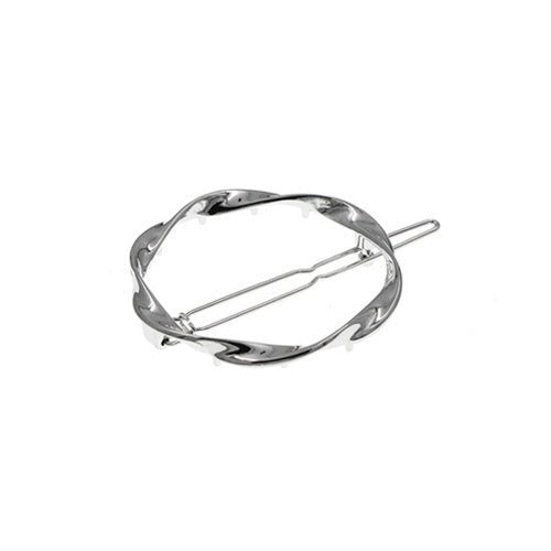 Haarclip zilverkleurig krans