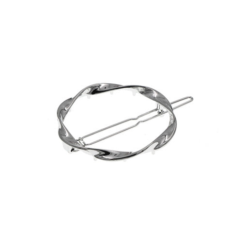 Haarclip zilverkleurig krans