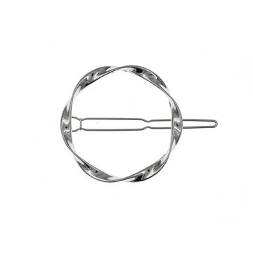 Haarclip zilverkleurig krans