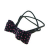 Haarelastiek strik polkadot zwart roze