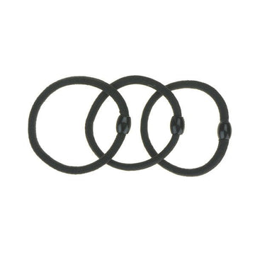 Haarelastieken set van 3 stuks breed zwart