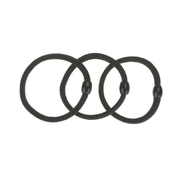 Haarelastieken set van 3 stuks breed zwart