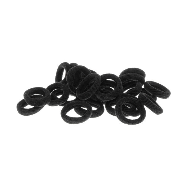 Haarelastiekjes zacht mini zwart 25 stuks