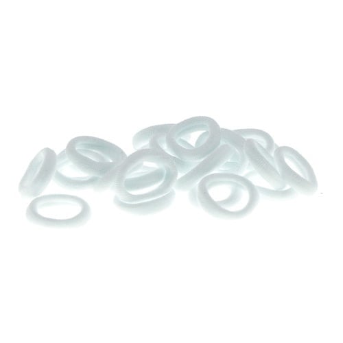 Haarelastiekjes zacht mini wit 25 stuks