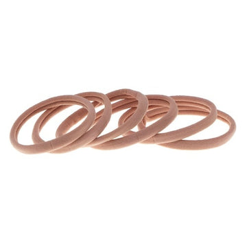 Haarelastiek nylon roze pastel 6 stuks