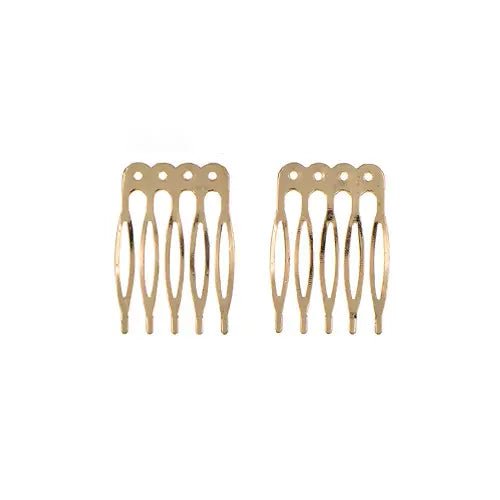 Haarkam goudkleurig basic 2 stuks