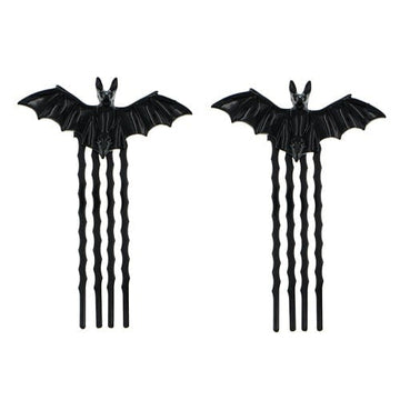 Haarkam Halloween vleermuis 2 stuks