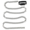 Haarketting arrow verticaal zilverkleurig
