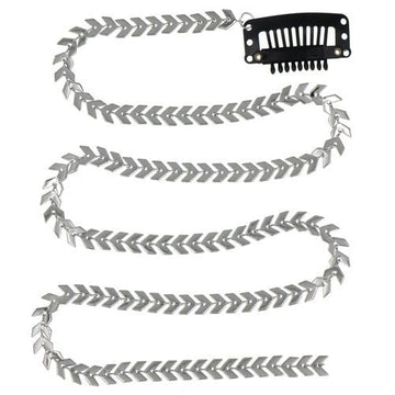 Haarketting arrow verticaal zilverkleurig