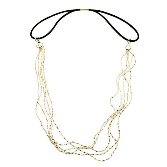 Haarketting fijne lijnen kleur goudkleurig