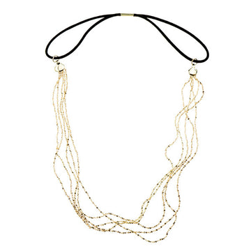 Haarketting fijne lijnen kleur goudkleurig
