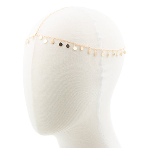 Haarketting goudkleurig in het model confetti