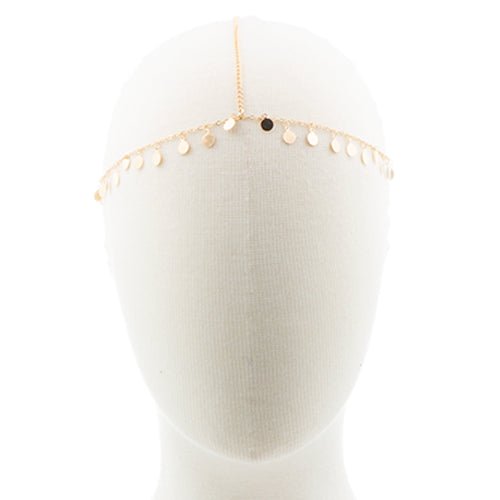 Haarketting goudkleurig in het model confetti