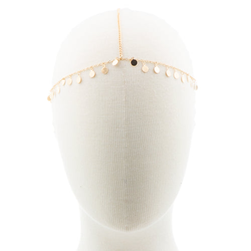 Haarketting goudkleurig in het model confetti