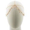 Haarketting goudkleurig leaves en strass steentjes