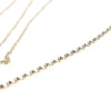 Haarketting goudkleurig strass steentjes vierkant