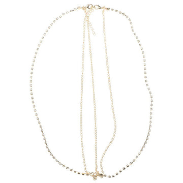 Haarketting goudkleurig strass steentjes vierkant
