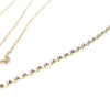 Haarketting goudkleurig strass steentjes vierkant