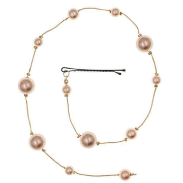 Haarketting goudkleurig verticaal