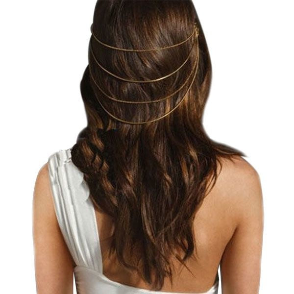 Haarketting met haarkammetjes zilverkleurig