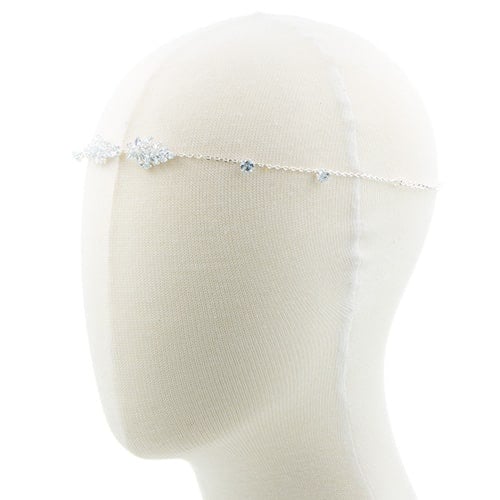 Haarketting ornamenten zilverkleurig