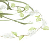 Haarketting met witte bloemen en lint