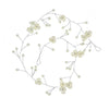 Haarketting zilverkleurig bloemen crèmekleurig