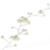 Haarketting zilverkleurig bloemen crèmekleurig