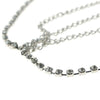 Haarketting zilverkleurig strass steentjes vierkant