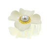 Haarklem crèmekleurig luxe flower