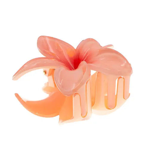Haarklem glanzende bloem flamingo